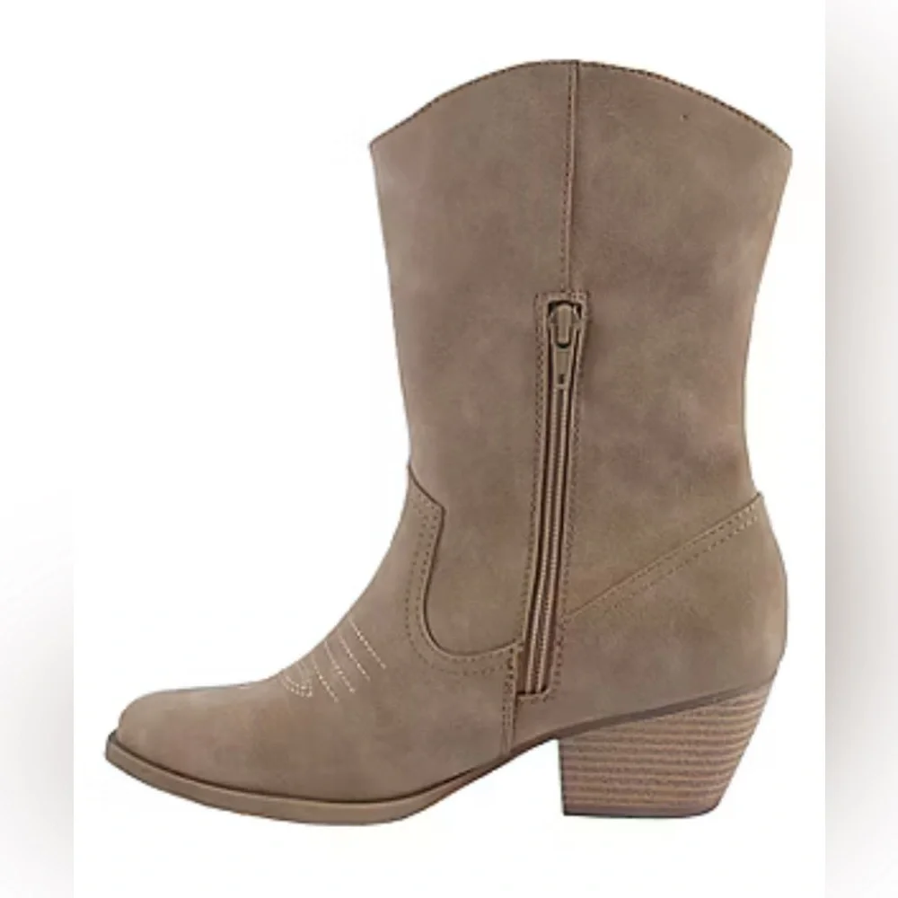 Pop Womens Korra Stacked Heel Cowboy Boots - Picture 4 of 8